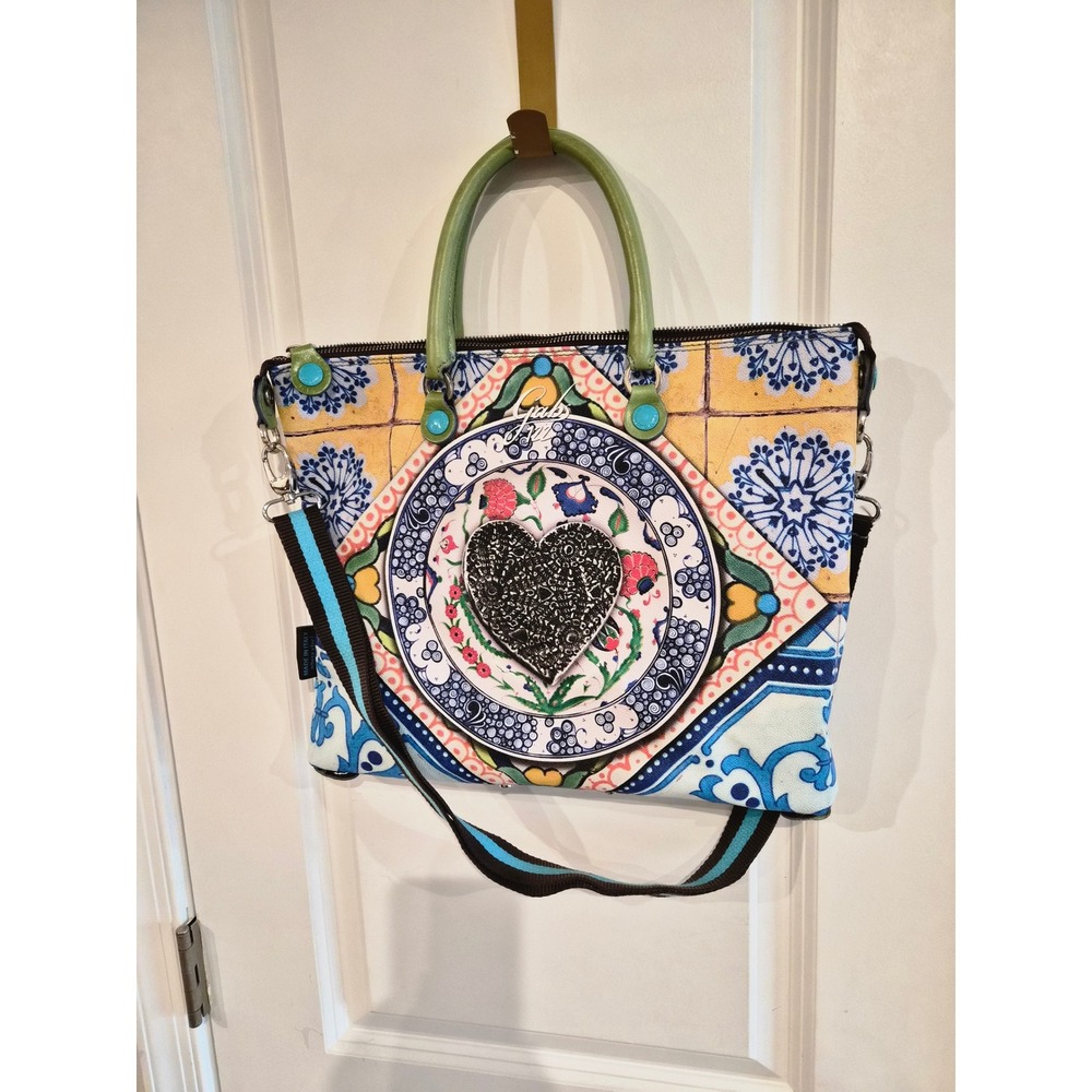 Gabs Franco Gabbrielli G3 Convertible Tote Bag Majolica Tile Print Made in Italy